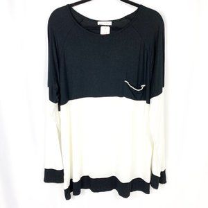 3/$25 NWT Sweet Journey Hand Stitched Colorblock Shirt 2XL